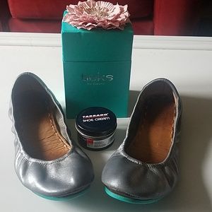 Tieks size 8 in Metallic Pewter